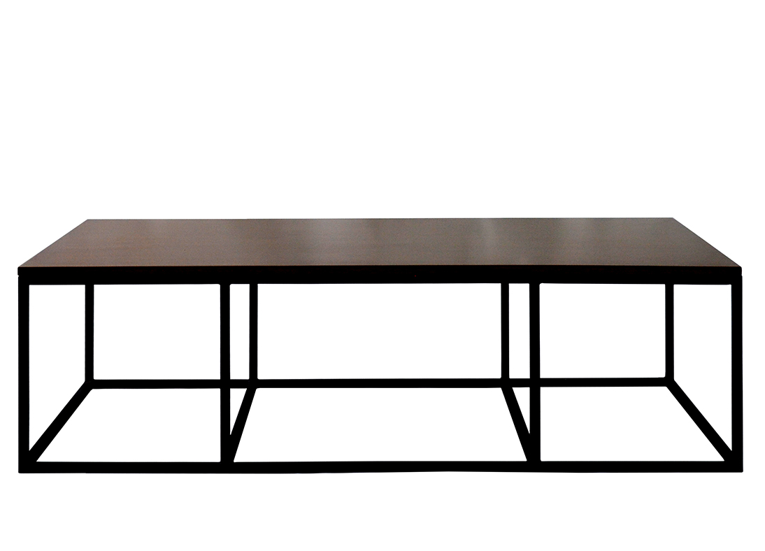 Loft Coffee Table Wooden Top Large